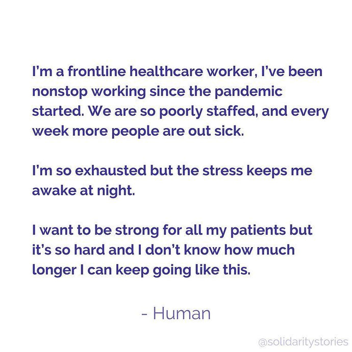 I'm a frontline healthcare worker.