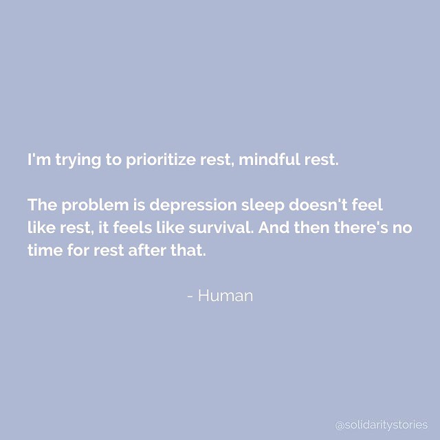 I'm trying to prioritize rest, mindful rest.