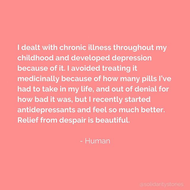 I dealt with chronic illness throughout my childhood and developed depression because of it.