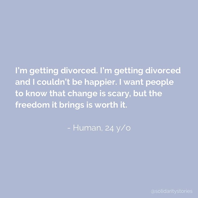 I’m getting divorced.