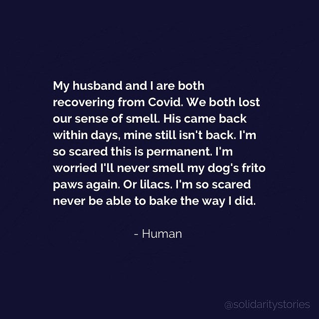 My husband and I are both recovering from Covid.