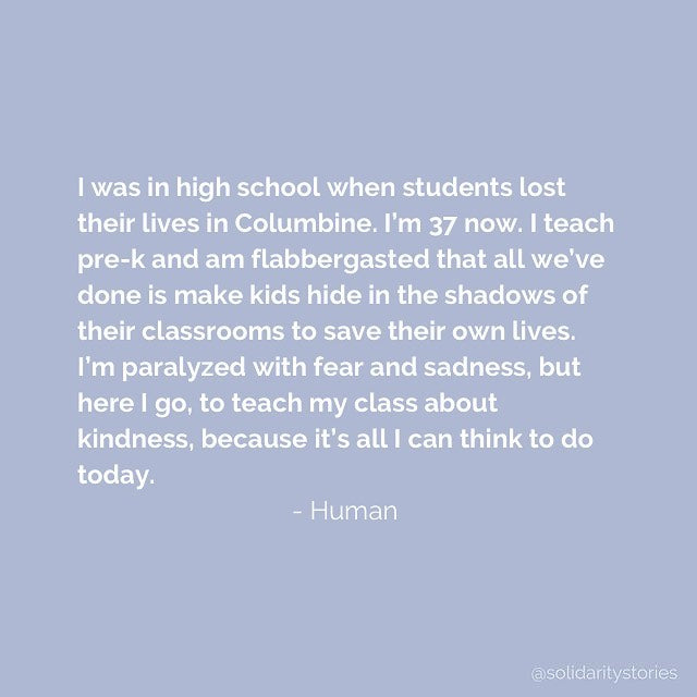 I was in high school when students lost their lives in Columbine.