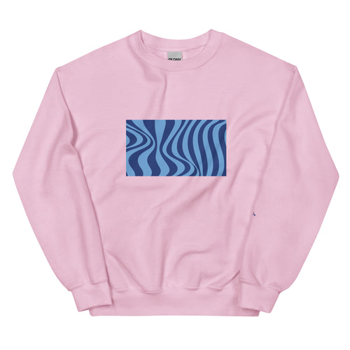 Still Here - Blue Squiggle Crewneck Sweatshirt